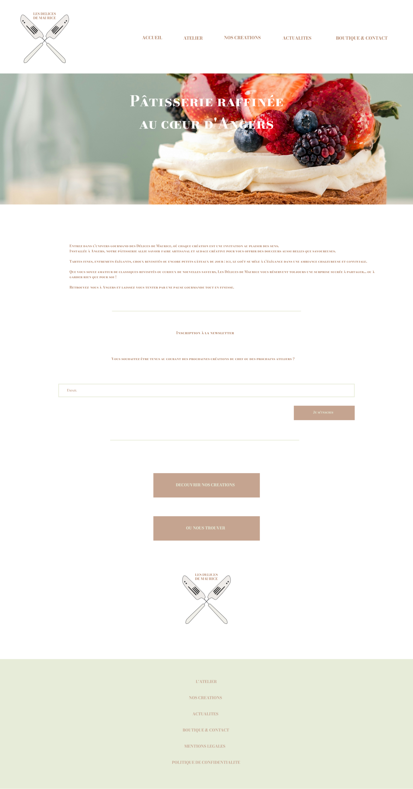 Site web Les délices de Maurice