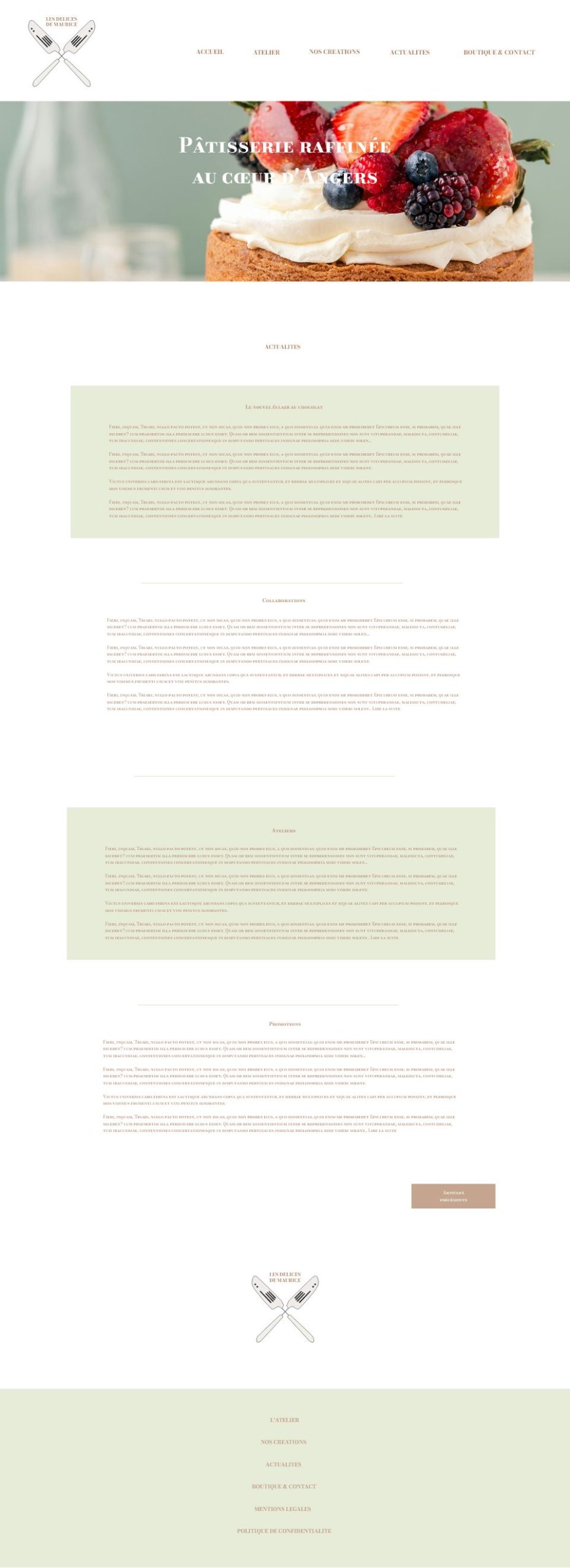 Prototype actualités desktop