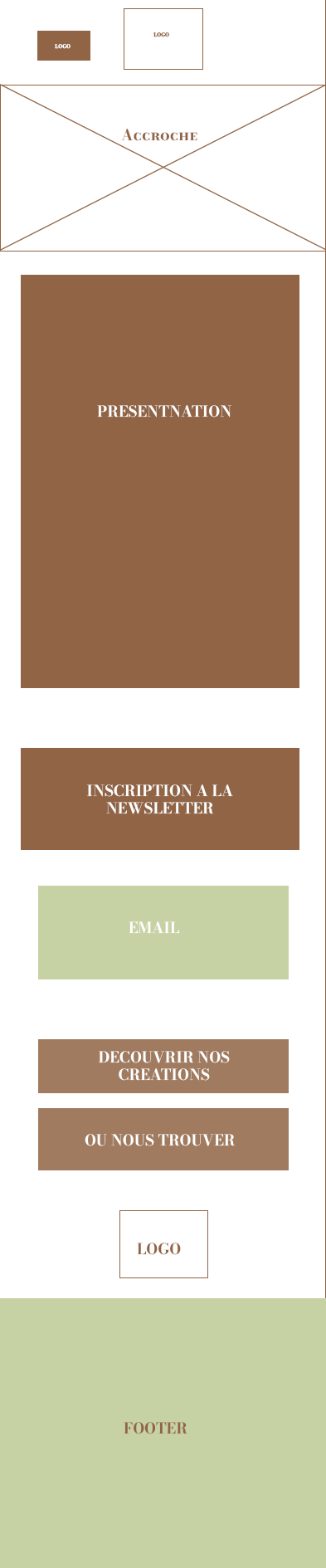 Maquette accueil mobile