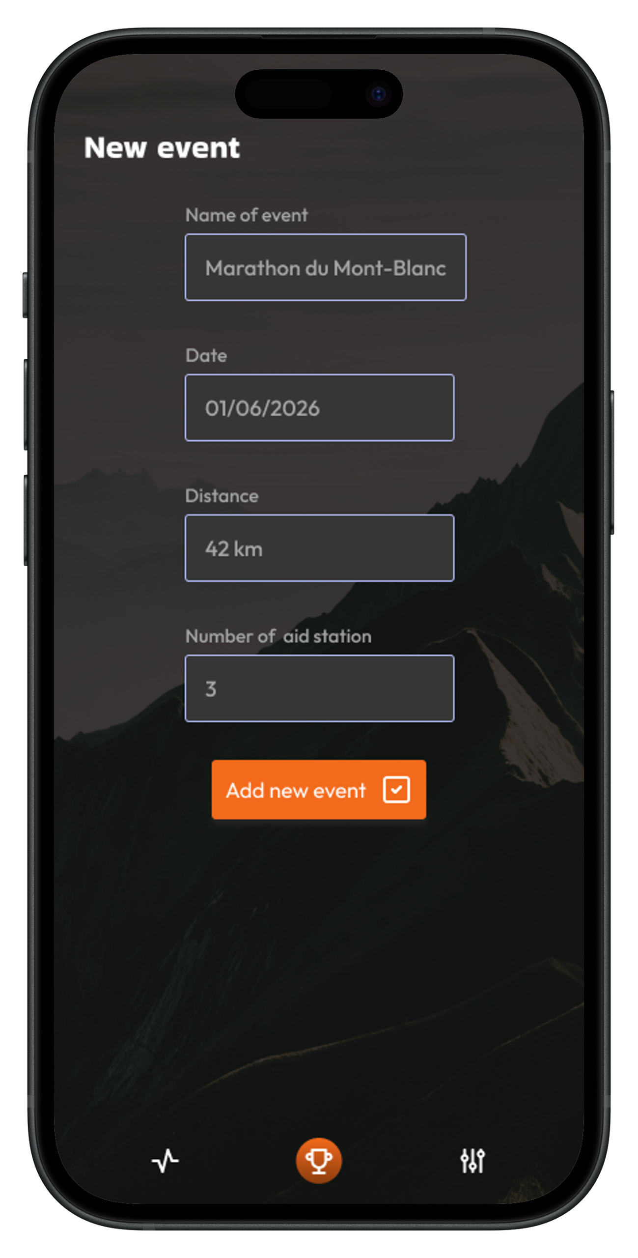 Création d'événement